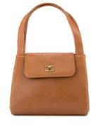 Chanel Vintage Turn-lock Handbag - Brown