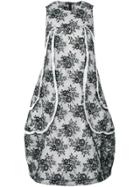 Comme Des Garçons Floral Flared Dress - Grey