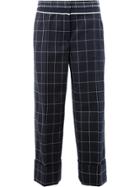 Thom Browne Checked Tailored Pants - Blue
