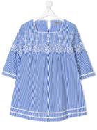 Ermanno Scervino Junior Teen Striped Broderie Anglaise Top - Blue