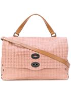 Zanellato Postina Houndstooth Tote - Pink & Purple