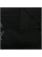 Alexander Mcqueen Butterfly Embroidered Scarf, Women's, Black, Silk/polyester/acetate/metallic Fibre