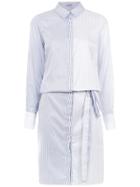 Tufi Duek Striped Shirt Dress - White