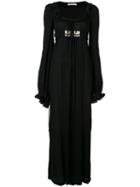Amen - Beaded Panel Maxi Dress - Women - Viscose/metal/glass - 42, Black, Viscose/metal/glass