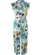 Pleats Please By Issey Miyake Printed Pleated Midi Dress