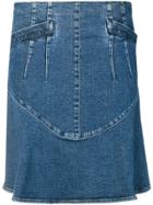 Chanel Vintage 2006's A-line Denim Skirt - Blue