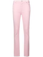 Gucci High Waist Logo Patch Skinny Jeans - Pink