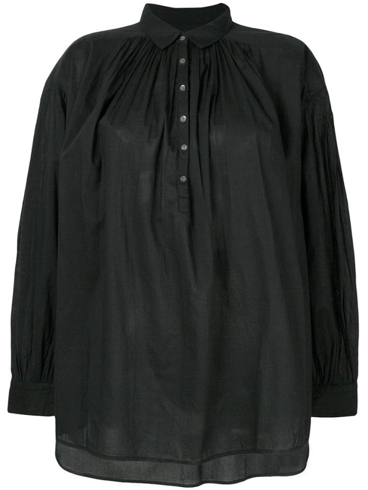 Nili Lotan Henley Blouse - Black