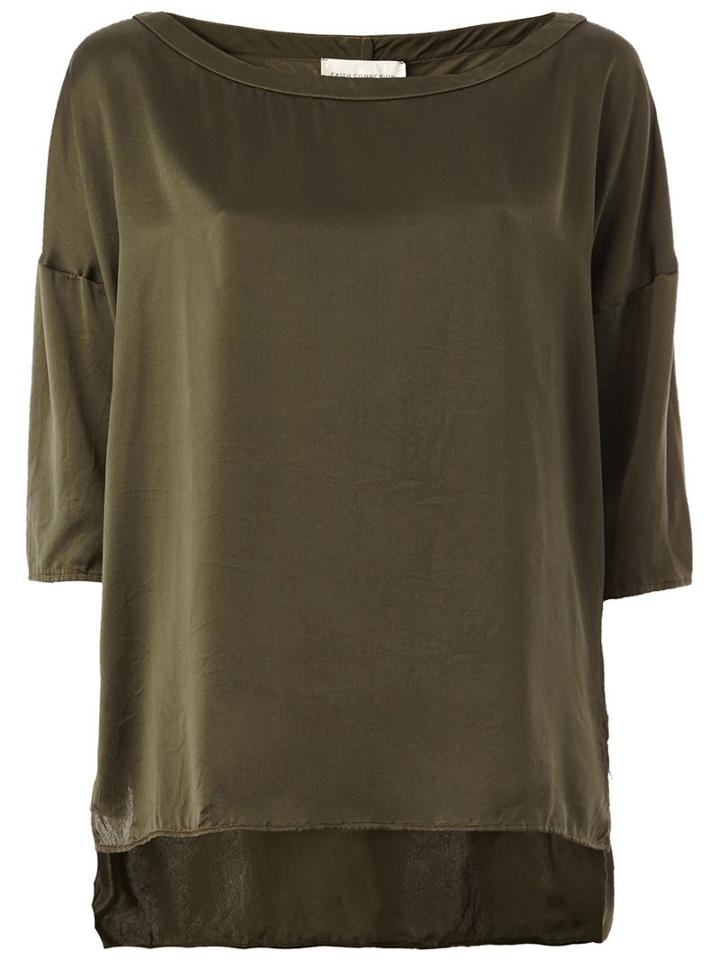 Faith Connexion Longer Tail Three-quarters Sleeves T-shirt, Women's, Size: Xs, Green, Silk