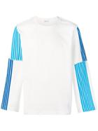 Dima Leu Striped Sleeves Detail Sweatshirt - White