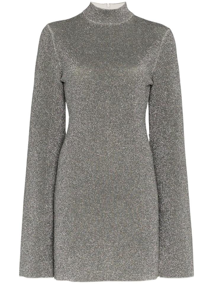 Solace London Stretch Mini Dress - Metallic