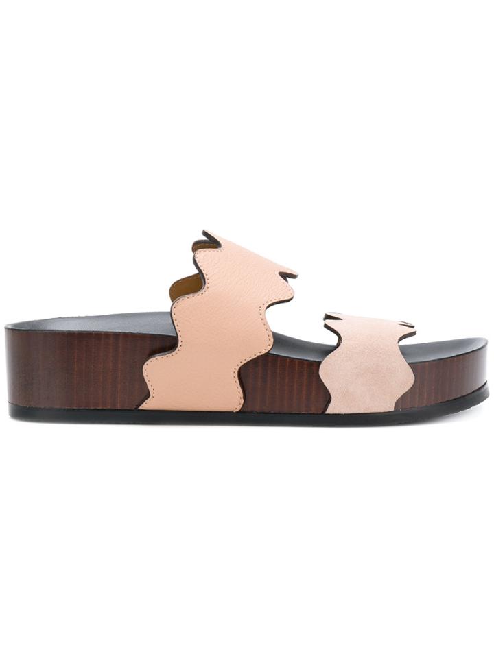 Chloé Chunky Sole Slides - Nude & Neutrals