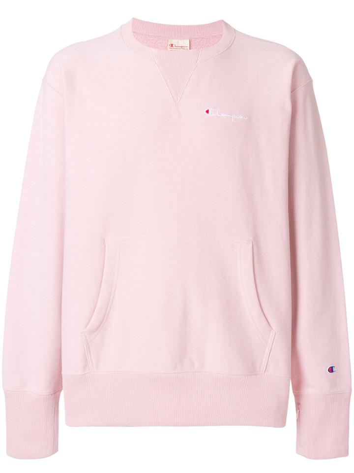 Champion Deconstruction Crewneck Sweater - Pink & Purple
