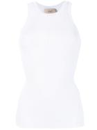 Maison Flaneur Ribbed Tank Top - White