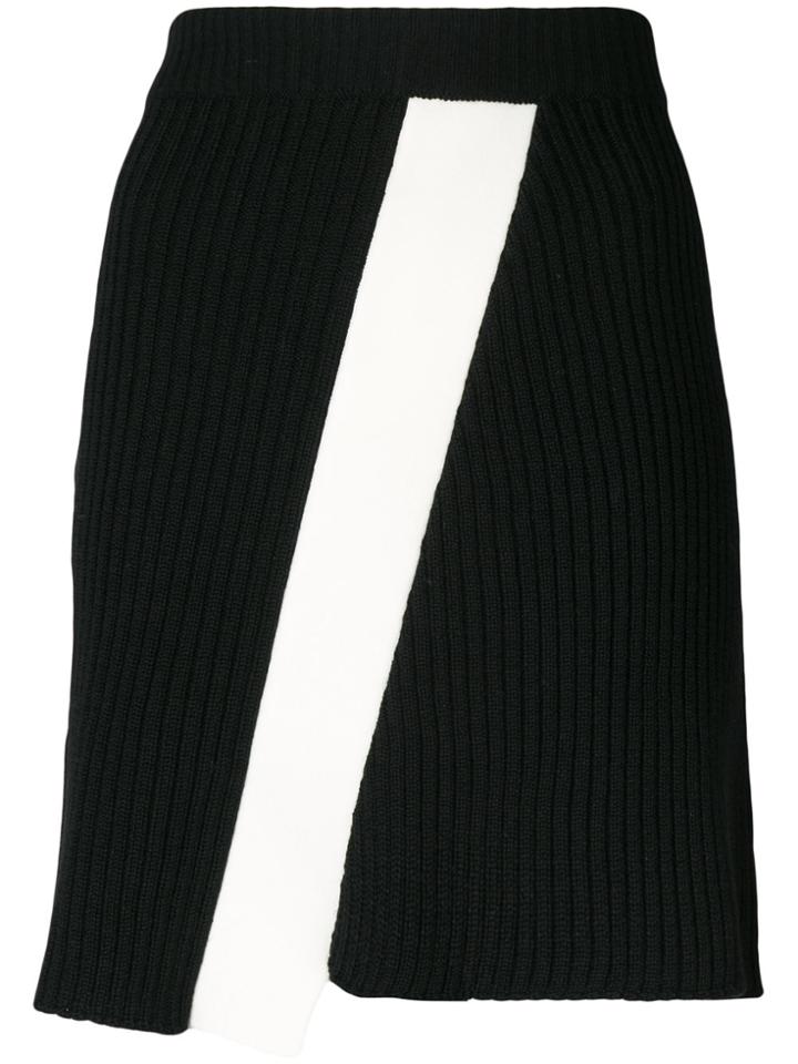 Calvin Klein 205w39nyc Diagonal Panel Skirt - Black