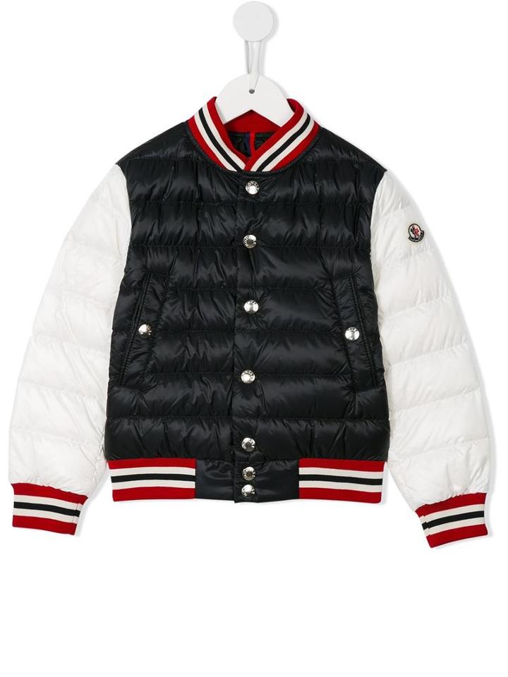 Moncler Kids Padded Bomber Jacket, Boy's, Size: 8 Yrs, Blue