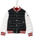 Moncler Kids Padded Bomber Jacket, Boy's, Size: 8 Yrs, Blue