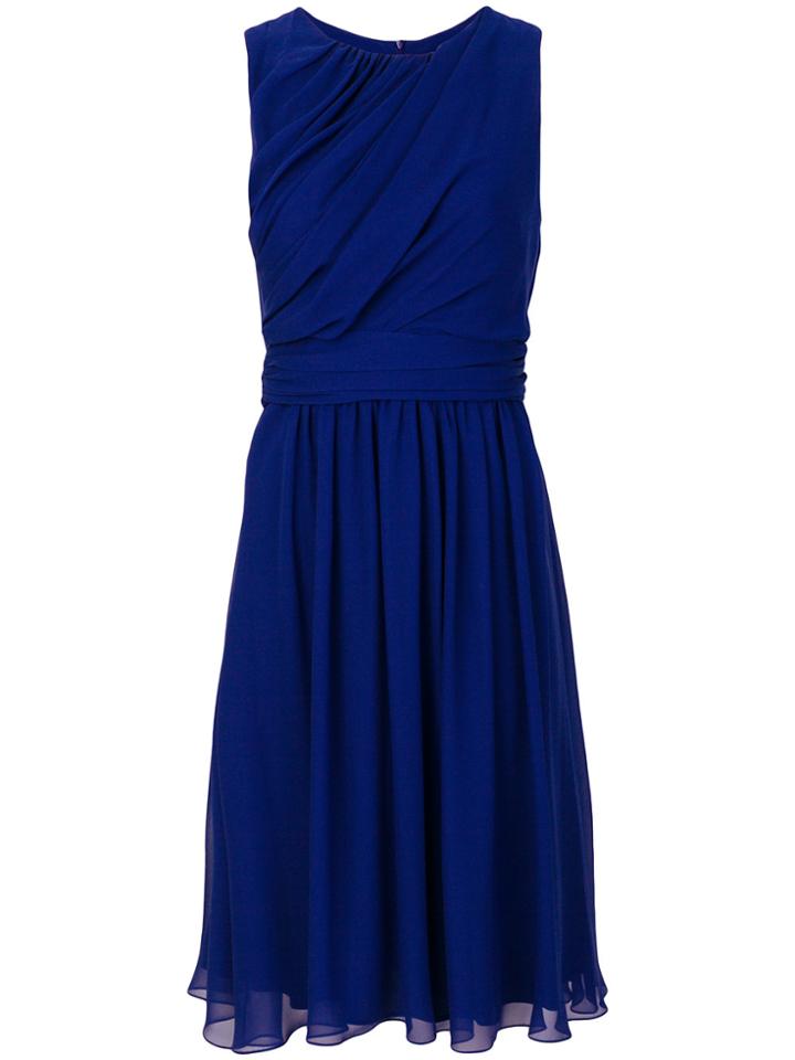 Max Mara Pleated Midi Dress - Blue