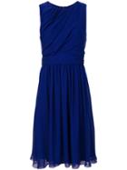 Max Mara Pleated Midi Dress - Blue