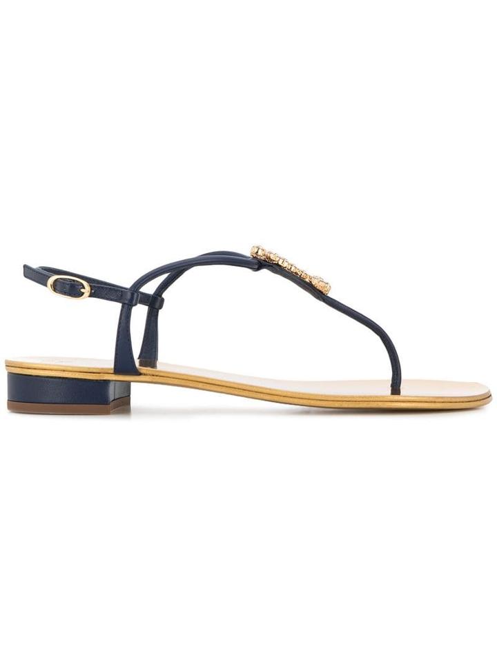Giuseppe Zanotti Anchor Crystal-embellished Sandals - Blue