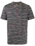 Missoni - Multi-stripe T-shirt - Men - Cotton - M, Blue, Cotton