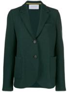 Harris Wharf London Textured Boxy Fit Blazer - Green