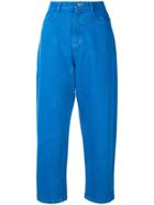 Anntian Cropped Wide-leg Jeans - Blue