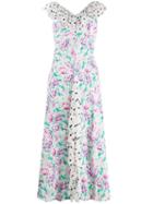 Rixo Italian Floral Print Dress - White