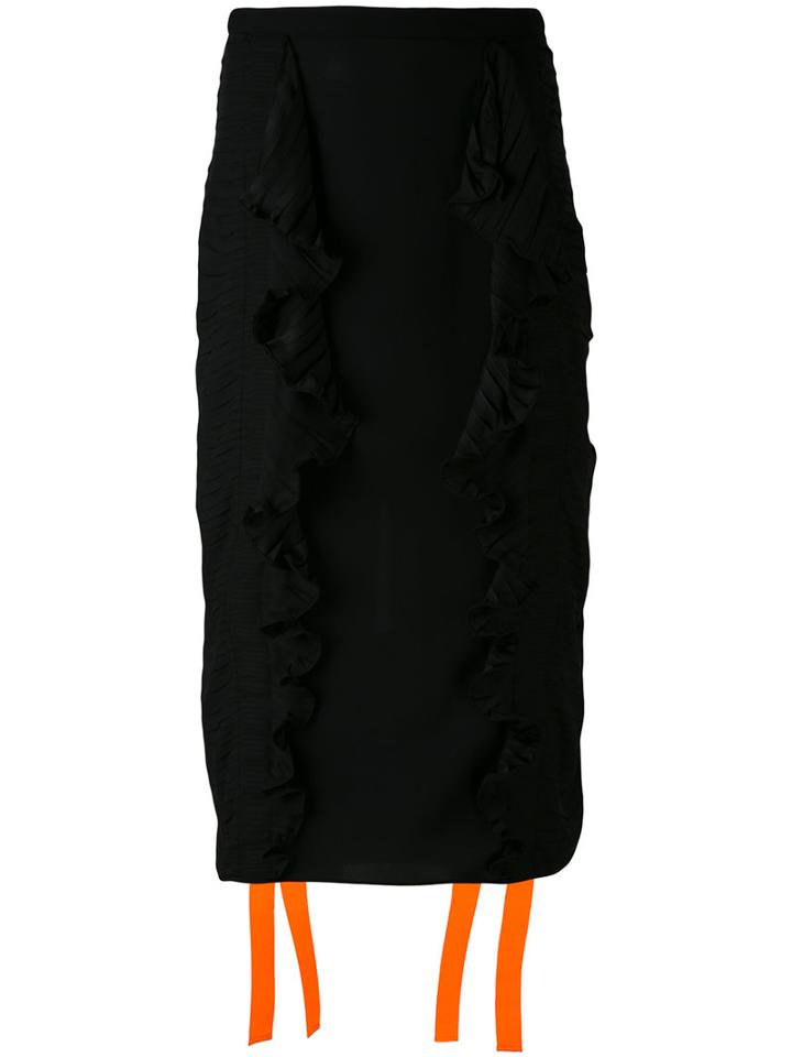 Marco De Vincenzo - Gathered Sides Skirt - Women - Cotton/polyester/viscose - 42, Black, Cotton/polyester/viscose