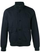 Aspesi High Neck Jacket, Men's, Size: Xxl, Blue, Cotton/polyester/polyamide/polyamide