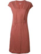 Majestic Filatures T-shirt Dress, Women's, Size: 2, Red, Linen/flax/spandex/elastane