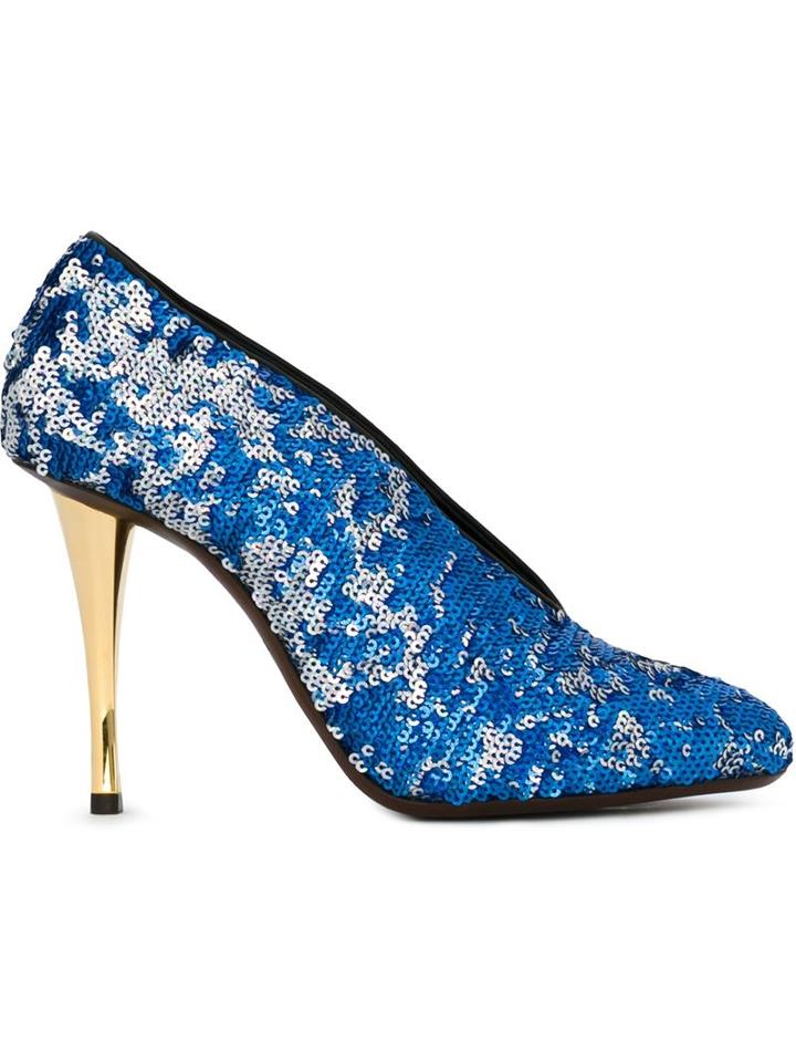 Lanvin Sequin Embellished Stiletto Pumps