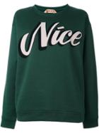 No21 'nice' Sweatshirt, Women's, Size: 42, Green, Cotton