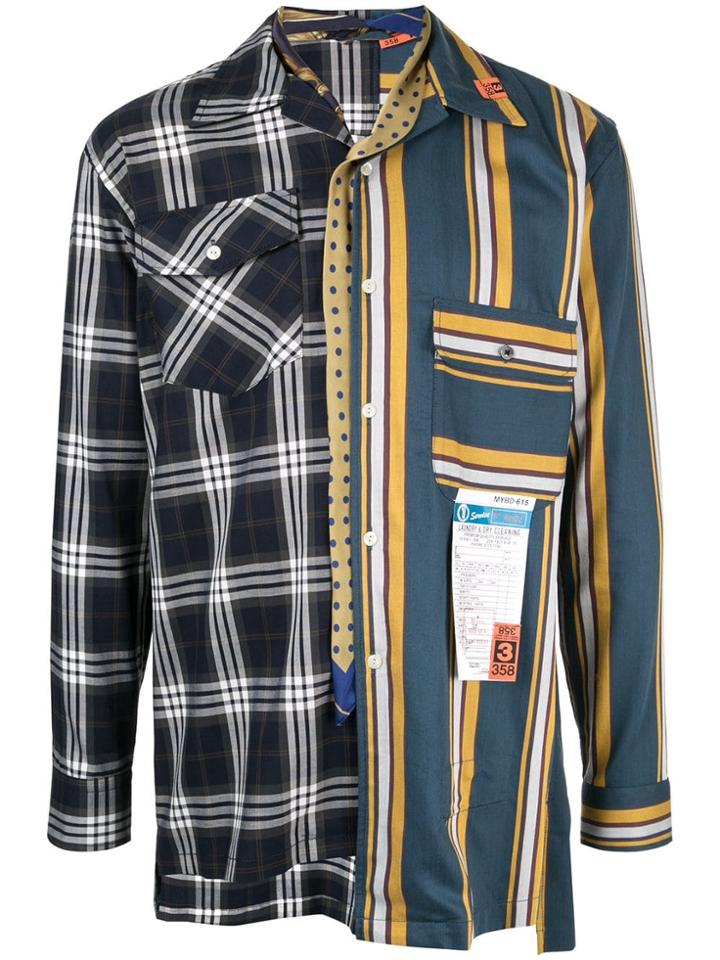 Maison Mihara Yasuhiro Oversized Multiple Pattern Shirt - Multicolour