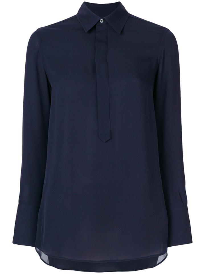 Polo Ralph Lauren Pointed Collar Blouse - Blue
