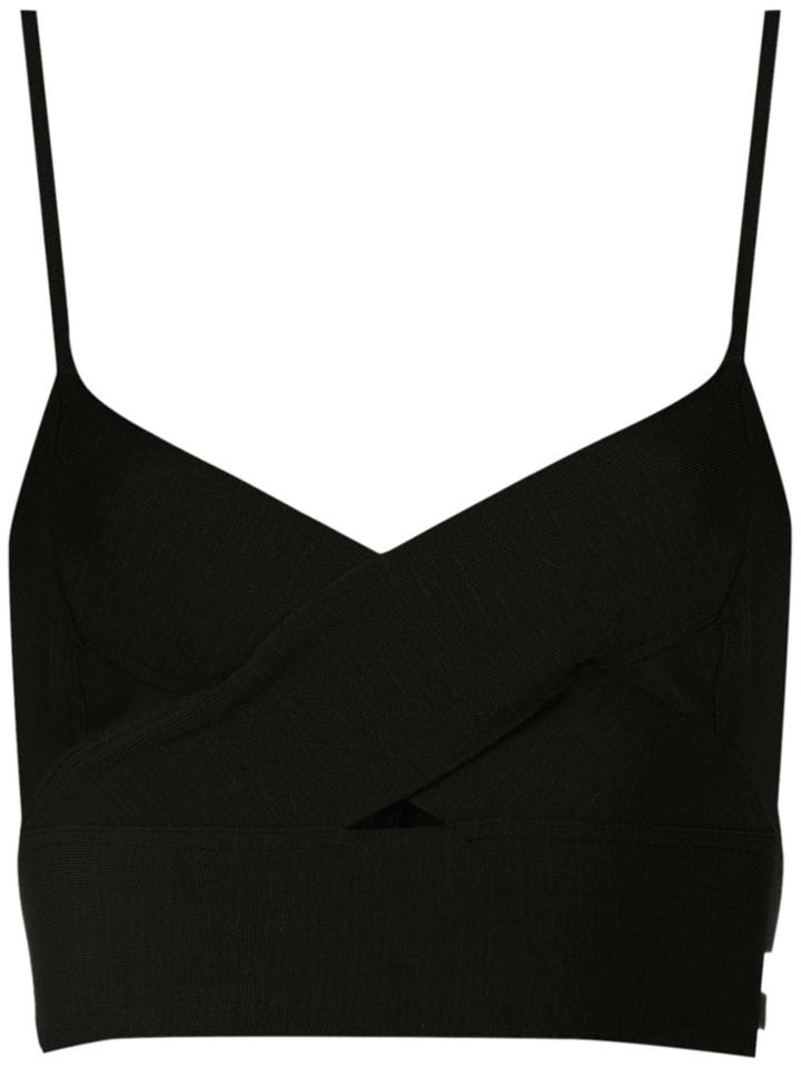 Andrea Bogosian Plus Knit Cropped Top - Black