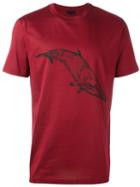 Lanvin Whale Print T-shirt, Men's, Size: Medium, Red, Cotton