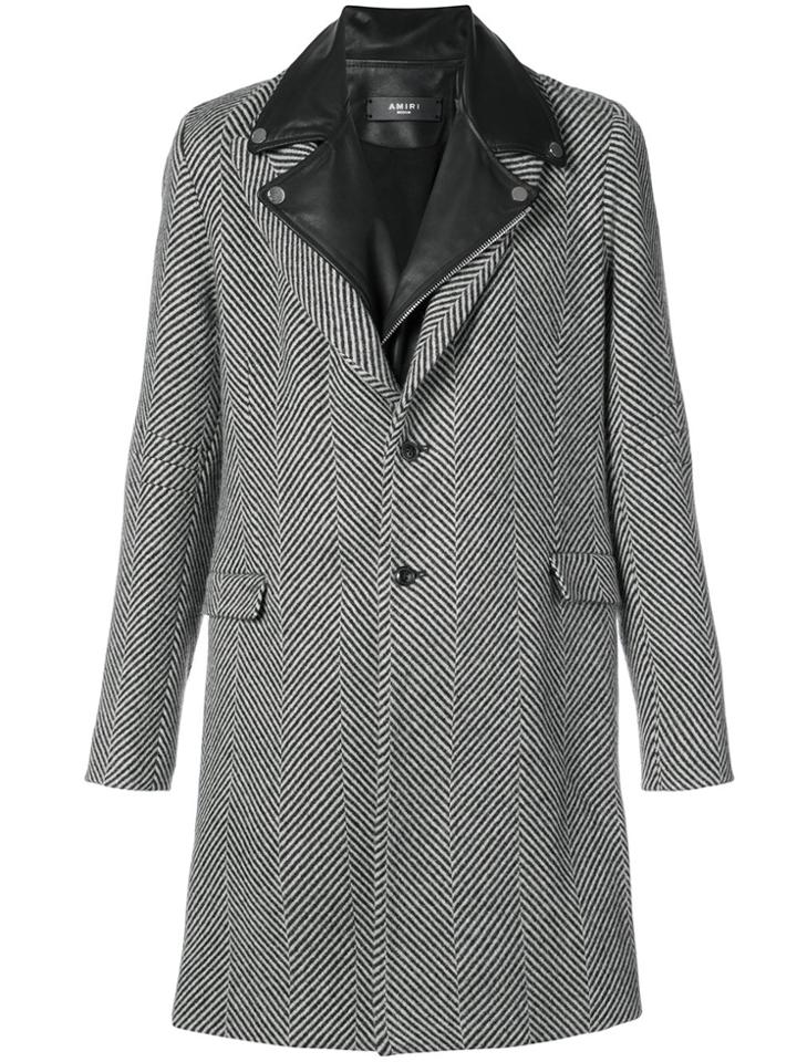 Amiri Herringbone Coat - Grey
