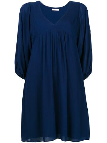 Kristina Ti V-neck Shift Dress - Blue