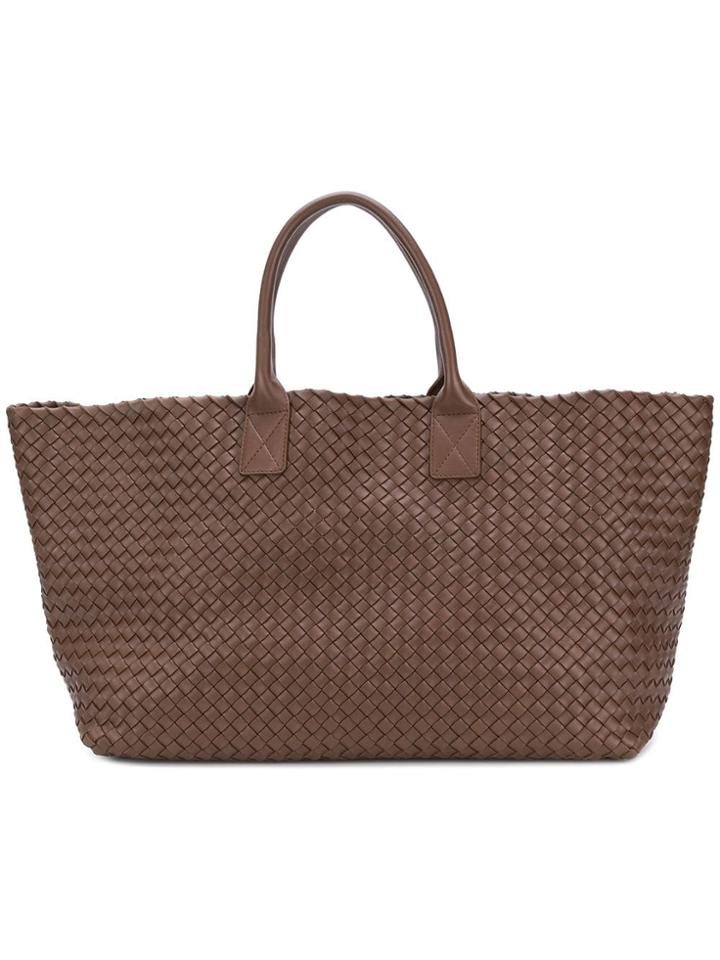 Bottega Veneta Cabat Intrecciato Tote Bag - Brown