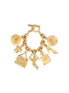 Chanel Vintage Icon Chain Bracelet, Women's, Metallic
