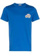 Moncler Monc Sml Logo Ss Tee Blu - Blue