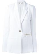 Versace Jeans One Button Blazer, Women's, Size: 44, White, Polyester