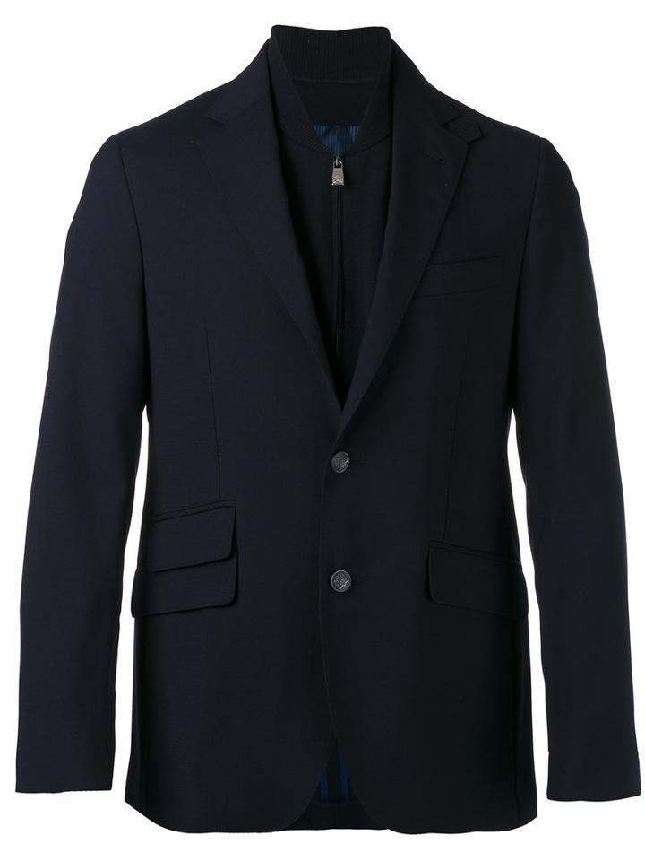 Corneliani - Classic Blazer - Men - Cotton/virgin Wool - 52, Blue, Cotton/virgin Wool