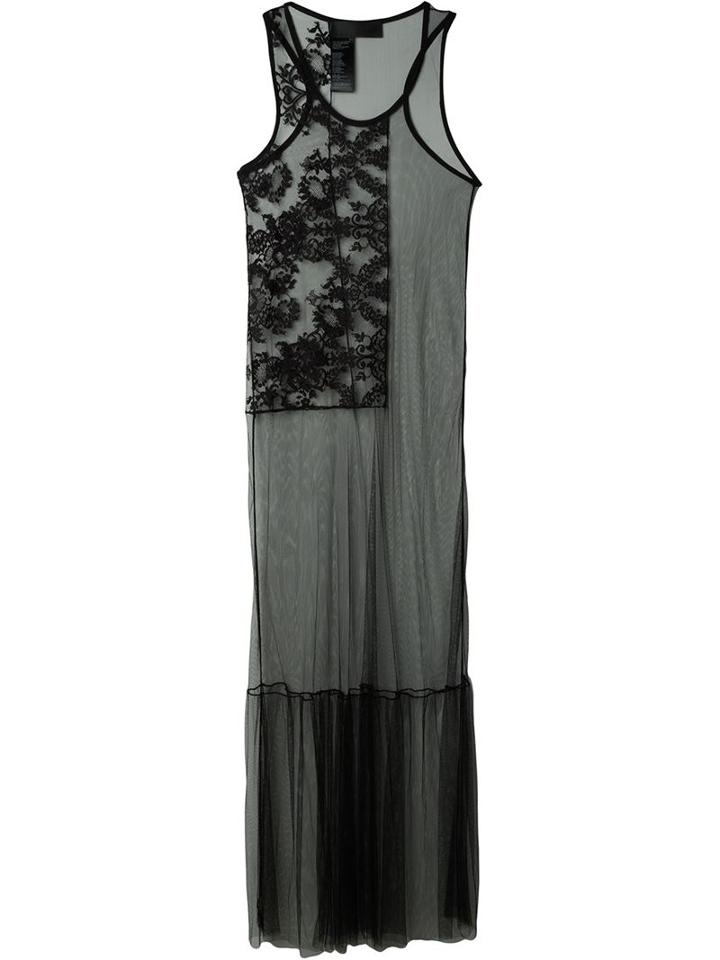 Haider Ackermann Sheer Lace Insert Dress