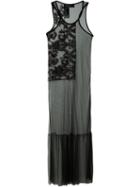 Haider Ackermann Sheer Lace Insert Dress