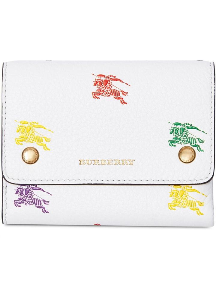 Burberry Small Ekd Leather Wallet - White