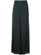 Rosetta Getty Floral Detail Palazzo Trousers - Blue