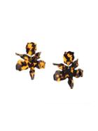Lele Sadoughi Floral Stud Earrings - Brown
