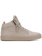 Giuseppe Zanotti Design Kriss Mid-top Sneakers, Men's, Size: 43, Grey, Leather/rubber